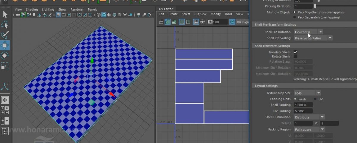 آموزش فارسی UV در Maya