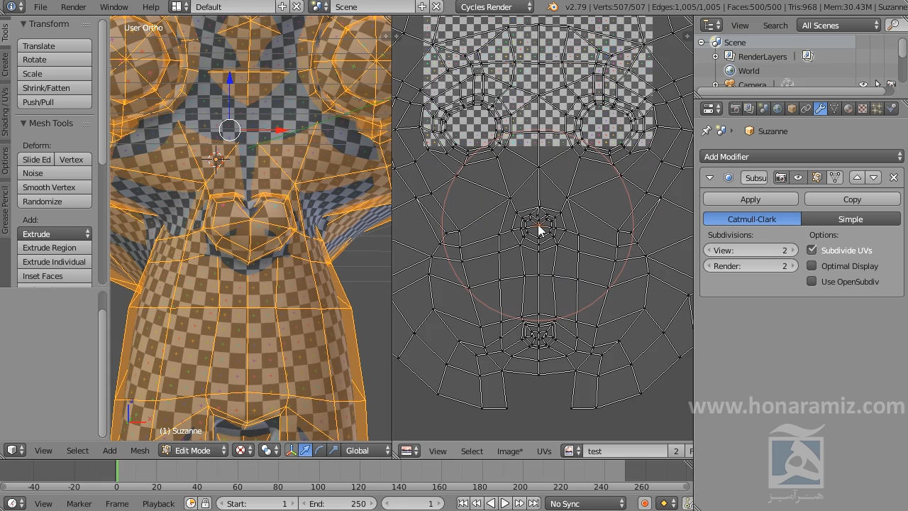 UV Mapping در Blender