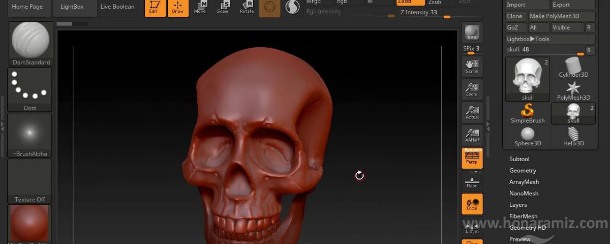 آموزش zbrush