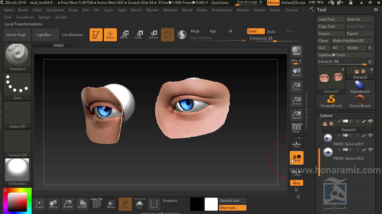آموزش فارسی zbrush