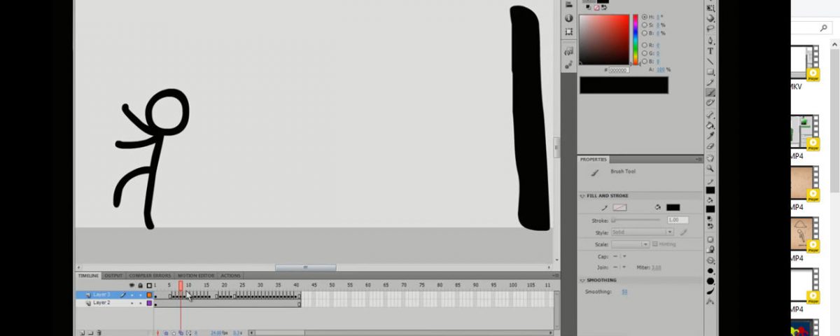 قسمت دوم آموزش انیمیشن 2D در قسمت یک انیمیشن فریم به فریم درست می کنیم برای درست کردن انیمیشن فریم به فریم بهتره از قلم نوری استفاده شود