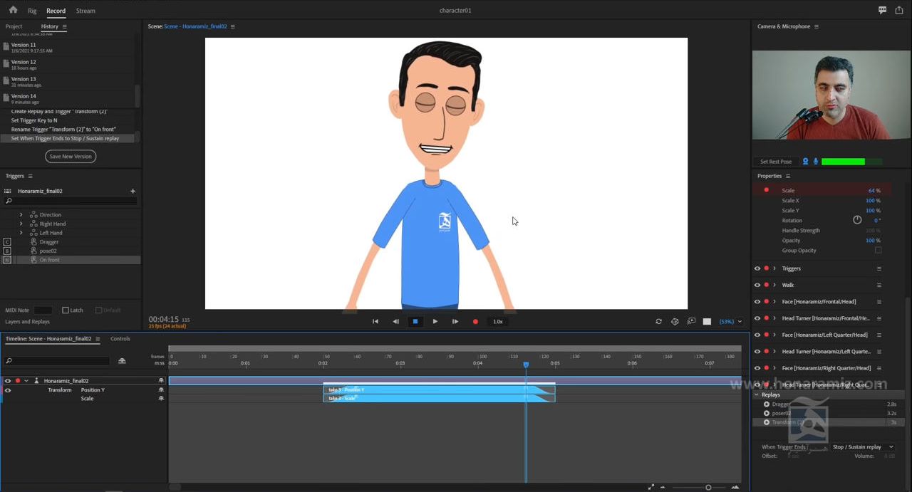 ریگ کاراکتر دوبعدی در Adobe character animator