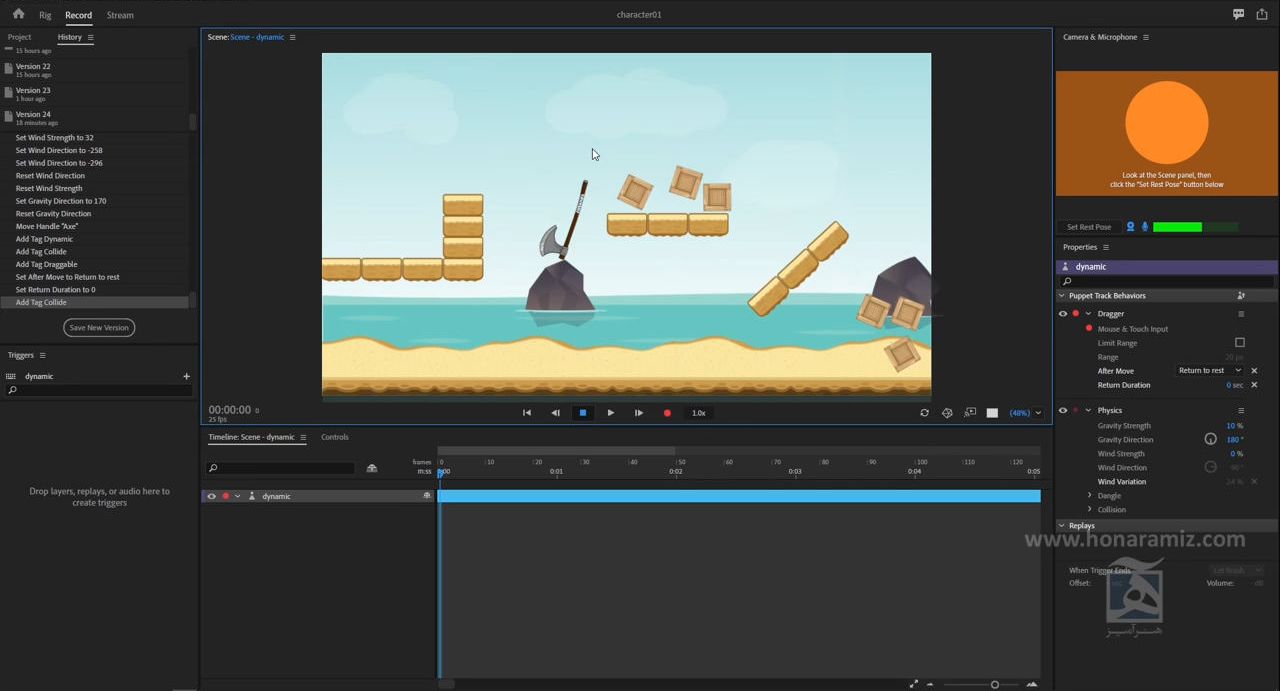 ریگ کاراکتر دوبعدی در Adobe character animator