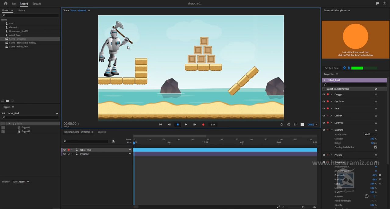 آموزش فارسی Character animator