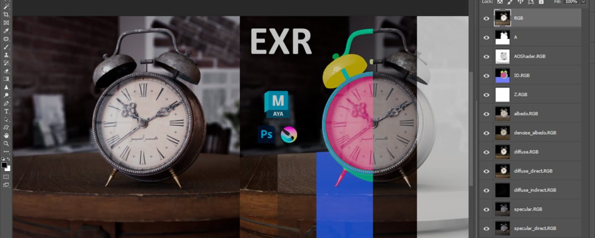 کار با exr در photoshop