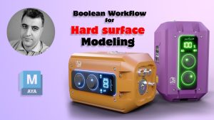 مدلسازی Hard surface با تکنیک boolean در مایا maya بخش چهارم